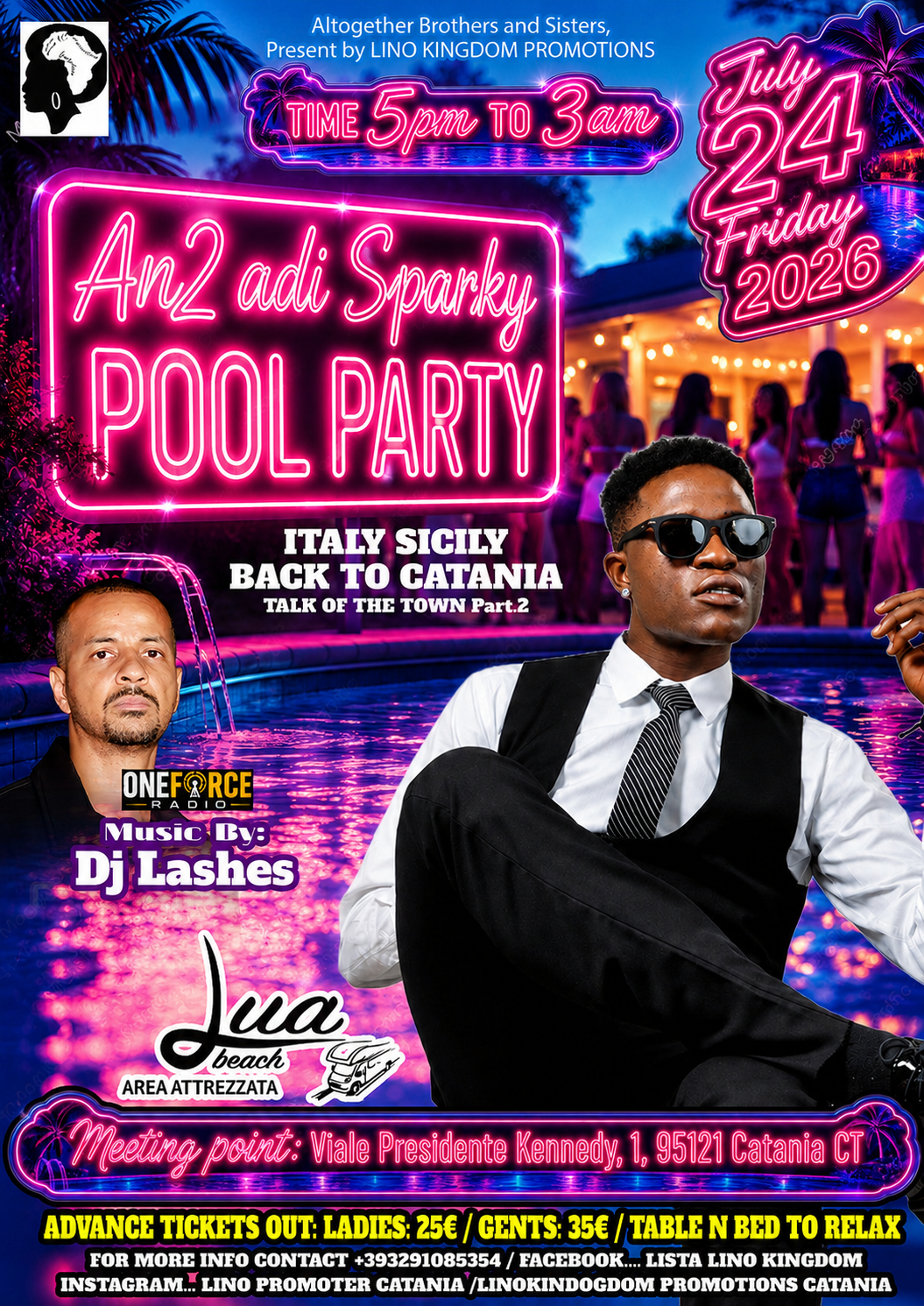 AN2 Adi Sparky Pool Party flyer